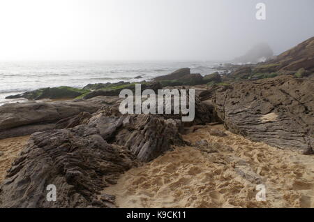 Plage de Santa Rita à Torres Vedras, Portugal Banque D'Images