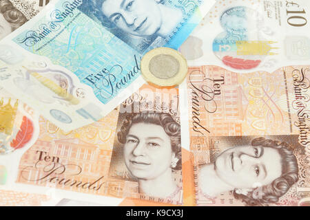 La nouvelle devise du Royaume-Uni - le polymère de dix livres (£10) Note Banque D'Images