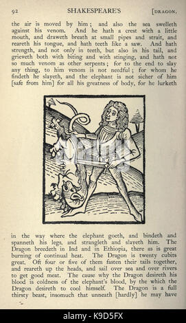 L'histoire naturelle, à l'époque de Shakespeare (page 92, fig. 19) BHL19131939 Banque D'Images