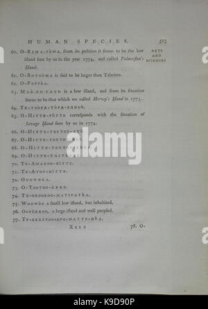 Les observations faites au cours d'un voyage autour du monde (dans le H.M.S. Résolution) sur la géographie physique, l'histoire naturelle et de philosophie éthique, notamment sur (page 523) BHL34344703 Banque D'Images
