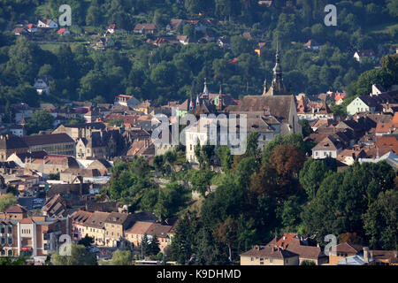 Vieille ville de Sighisoara, Roumanie Banque D'Images