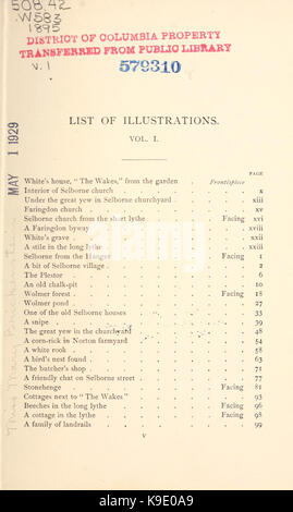 Histoire naturelle de Selborne et observations sur la nature BHL45433671 Banque D'Images