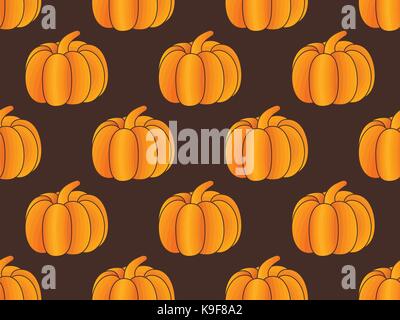 Une citrouille sur fond noir fond halloween.. vector illustration Illustration de Vecteur