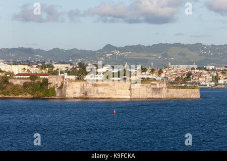 Fort-de-France, Martinique. Fort Saint Louis, 17-18 e siècle. Banque D'Images