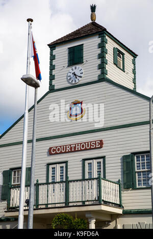 Philipsburg, Saint Martin. Court House. Banque D'Images