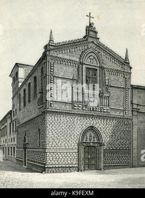 Messina chiesa di Santa Maria della Scala (xilografia di Barberis 1892) Banque D'Images