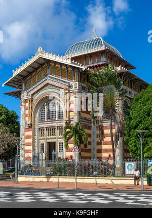 Fort-de-France, Martinique. Victor Schoelcher Library Museum, style architectural roman. Banque D'Images