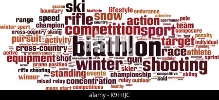 Mot biathlon concept cloud. vector illustration Illustration de Vecteur