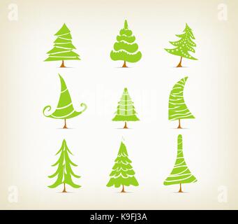 arbres de Noël Illustration de Vecteur