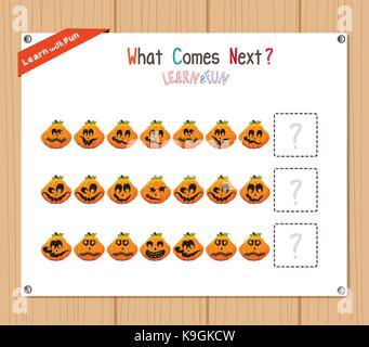 Remplir le modèle jeu éducatif pour les enfants d'âge préscolaire Illustration de Vecteur