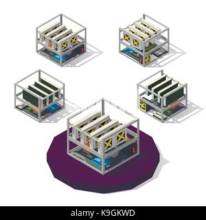 Ferme basse extraction poly Illustration de Vecteur