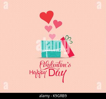 Valentine's day poster.typographie et don Illustration de Vecteur