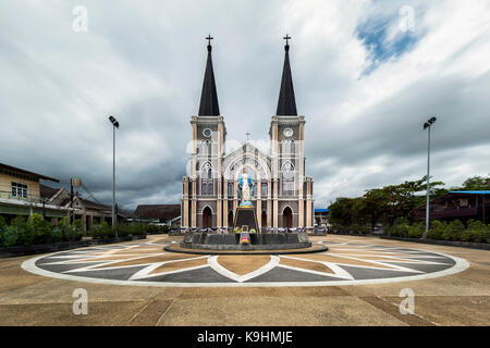 Cathédrale de l'immaculée conception ou maephra patisonti niramon church est un grand terrain dans le culte chrétien chanthaburi, Thailande Banque D'Images