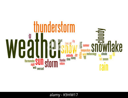 Nuage de mots météo Banque D'Images