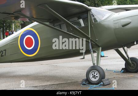 Le Max Holste Broussard 5 ML à première d'aéronefs de l'aéronautique qui a eu lieu le Septembre à RAF Scampton dans la périphérie de la ville de Lincoln Angleterre GO UK 2017 Banque D'Images