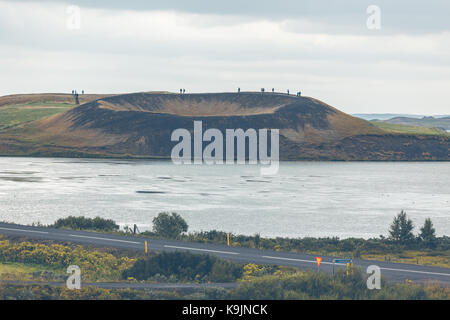 Skutustadagigar skutustadir, près de séjour se déroulera dans le village le lac Myvatn, l'islande Banque D'Images