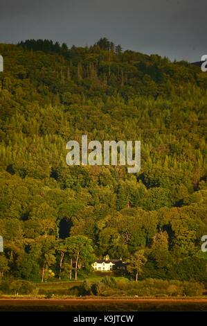 Le parc national de Snowdonia, le samedi 23 septembre 2017 Royaume-Uni météo : couleurs d'automne dans la vallée dyfi, parc national de Snowdonia, le nord du Pays de Galles, sur un lumineux, ensoleillé et chaud matin de septembre crédit : Keith morris/Alamy live news Banque D'Images