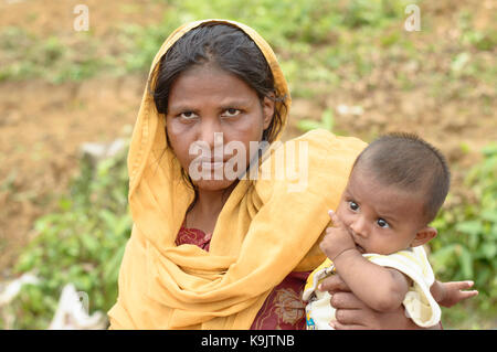 Les réfugiés rohingyas au Bangladesh Banque D'Images