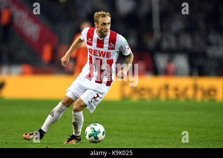 Cologne, Allemagne. Sep 20, 2017 Cologne. Marcel risse sur la balle au cours de la Bundesliga match de foot entre 1. fc cologne et eintracht frankfurt dans le stade rheinenergiestadion à Cologne, Allemagne, 20 septembre 2017. crédit : Federico gambarini/dpa/Alamy live news Banque D'Images