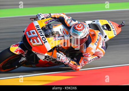 # 93 Marc Márquez (espagnol) Repsol Honda Team Honda dans le libre exercice de la gran premio movistar de Aragon, circuit de motorland, Alcañiz, espagne. Samedi, 23 septembre, 2017. crédit : gtres información más comuniación sur ligne, s.l./Alamy live news Banque D'Images