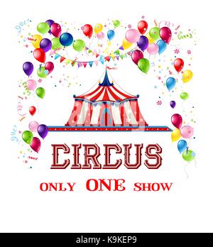 Carte happy circus Illustration de Vecteur