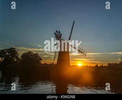 Comment hill bazin moulin Norfolk Broads/east coast/ Angleterre/ Royaume-Uni/ British Isles Banque D'Images