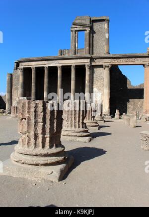 Les vestiges archéologiques de Pompéi démontre la capacité de la nature à détruire et à préserver. Banque D'Images