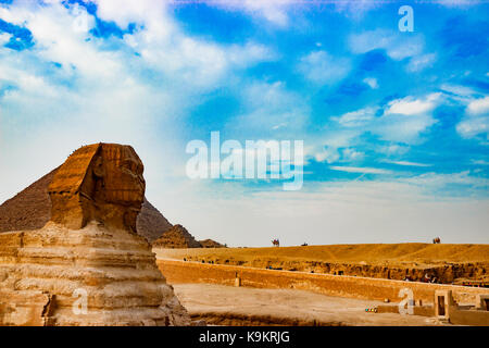 Le sphinx au Caire, Egypte Banque D'Images