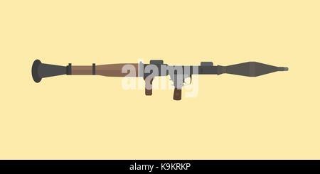 Fédération de Russie rpg arme antichar avec style plat Illustration de Vecteur