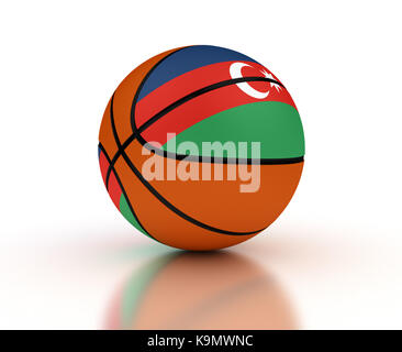 L'équipe de basket-ball d'Azerbaïdjan (isolated with clipping path) Banque D'Images