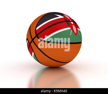 L'équipe de basket-ball du Kenya (isolated with clipping path) Banque D'Images