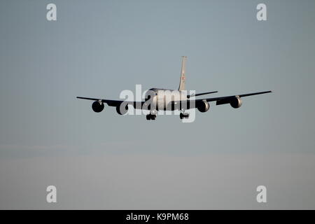 61-0324, un Boeing KC-135R Stratotanker exploité par la United States Air Force, à l'Aéroport International de Prestwick en Ayrshire. Banque D'Images