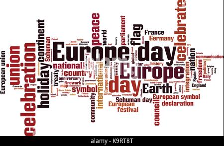 La journée de l'Europe mot concept cloud. vector illustration Illustration de Vecteur
