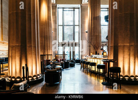 Le centre-ville de Nobu restaurant phare du quartier financier int Banque D'Images