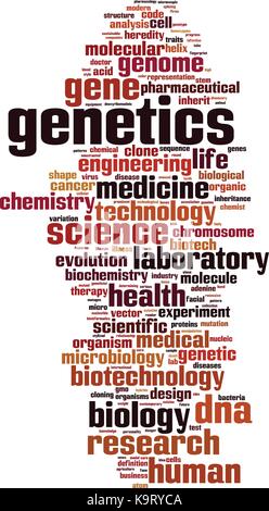 Mot génétique concept cloud. vector illustration Illustration de Vecteur
