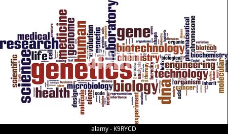 Mot génétique concept cloud. vector illustration Illustration de Vecteur