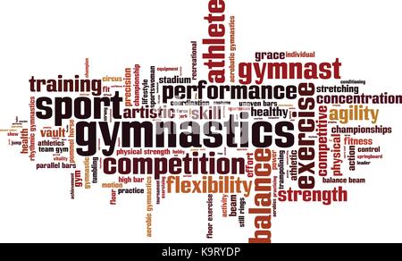 Mot gymnastique concept cloud. vector illustration Illustration de Vecteur