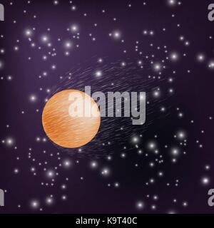 Burning sphère rouge Illustration de Vecteur