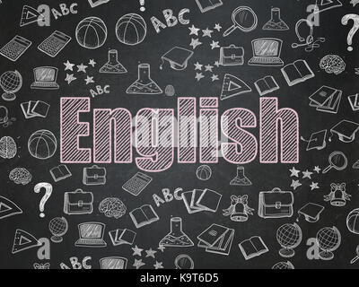 L'étude de concept : anglais le fond du Conseil scolaire Banque D'Images