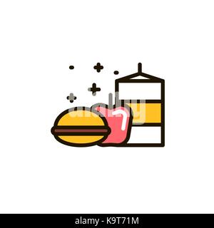 Déjeuner à l'école image vectorielle. repas midi à l'école. Illustration de Vecteur