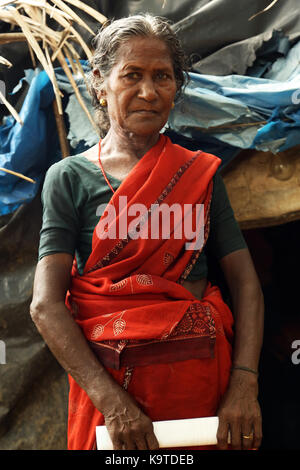 Portrait of happy old woman looking at camera Banque D'Images