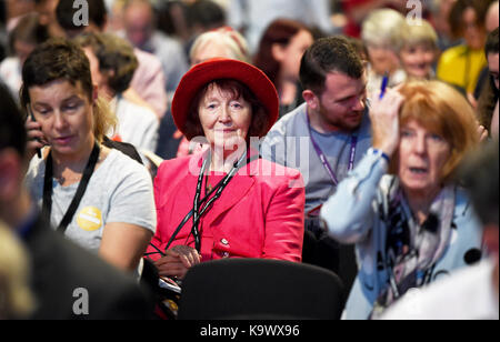 Brighton, UK. 24 sep, 2017. les délégués lors de la journée d'ouverture de la conférence du parti travailliste dans le Brighton Centre . La conférence se poursuit jusqu'à l'apogée le mercredi où Jeremy Corbyn livre son discours des dirigeants crédit : Simon dack/Alamy live news Banque D'Images