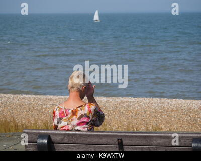 Sheerness, Kent, UK. Sep 24, 2017. Météo France : une journée ensoleillée et chaude à Sheerness avec une légère brise de nord-est. Credit : James Bell/Alamy Live News Banque D'Images