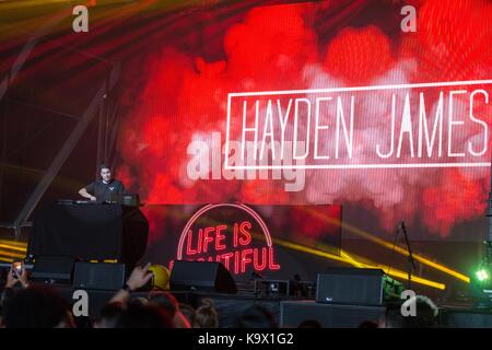 22 septembre 2017 - Las Vegas, Nevada, États-Unis - hayden james au cours de la vie est belle musique festival à Las Vegas, Nevada (crédit image : © daniel deslover via zuma sur le fil) Banque D'Images