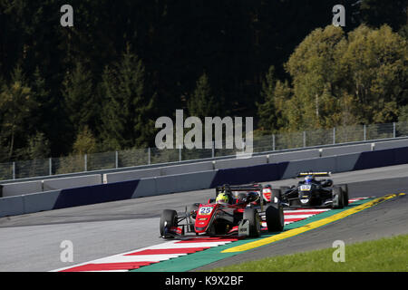 25 mick schumacher (deu, Prema Powerteam fr, dallara f317 - mercedes-benz), 55 david beckmann (deu, motopark, dallara f317 - Volkswagen), FIA Formula 3 European Championship, ronde 9, course 1, red bull ring (Autriche), 21. - 23 septembre 2017. | verwendung weltweit Banque D'Images