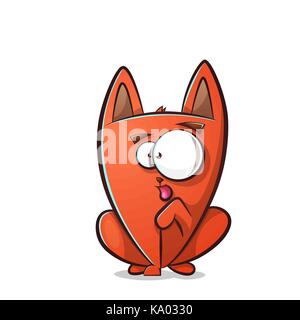 Mignon, chat drôle. cartoon illustration. Illustration de Vecteur