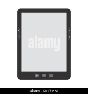 Vector illustration d'une tablette moderne portable e-book reader. Illustration de Vecteur