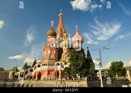 St. la cathédrale Saint-Basile. intercession église sur la place Rouge à Moscou - le patrimoine culturel mondial. Banque D'Images