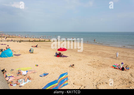 L'épis, Frinton and Beach, Frinton and-on-Sea, Essex, Angleterre, Royaume-Uni Banque D'Images