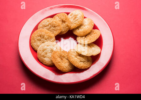 Stock photo de anarsa qui est un authentique pâtisserie maharashtrian-comme lave surtout réalisés dans la période des fêtes dans le Maharashtra et du Bihar, selec Banque D'Images